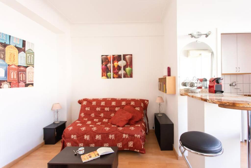 Ferienwohnung Nice Center - Bright Studio Balcony Wifi & Aircon Exterior foto